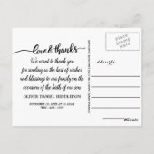 Liebe der Geburtserklärung und Dank an drei Fotos Postkarte (Rückseite)