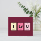 Liebe der Geek-Nerd-Wissenschafts-I Sie Postkarte (Stehend Vorderseite)