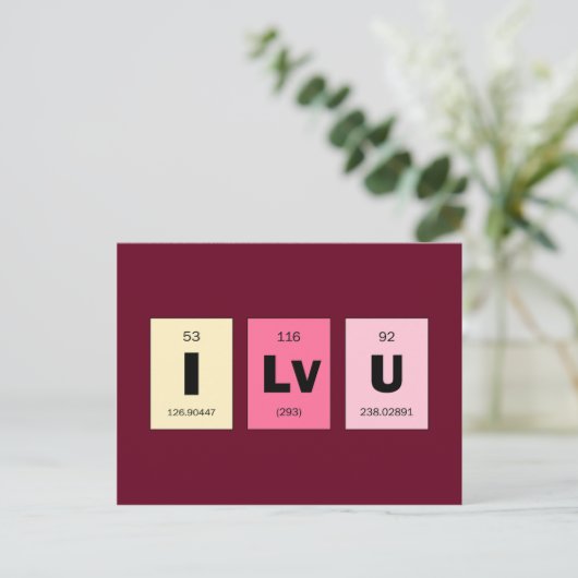 Liebe der Geek-Nerd-Wissenschafts-I Sie Postkarte (Stehend Vorderseite)