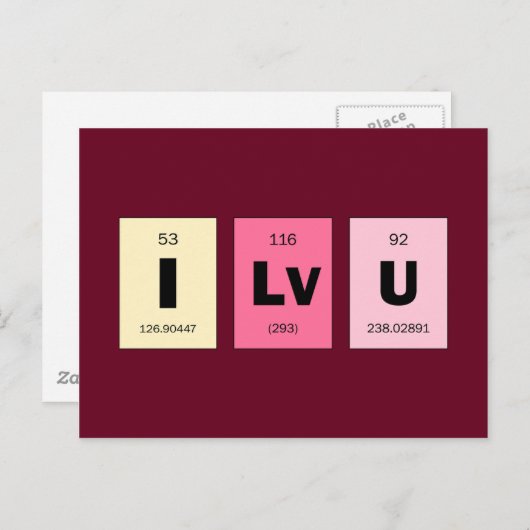 Liebe der Geek-Nerd-Wissenschafts-I Sie Postkarte (Vorne/Hinten)