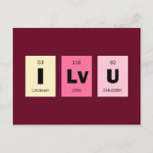 Liebe der Geek-Nerd-Wissenschafts-I Sie Postkarte (Vorderseite)