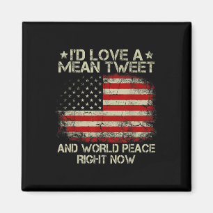 Liebe der Gemeine Tweet und Weltfrieden im Moment Magnet