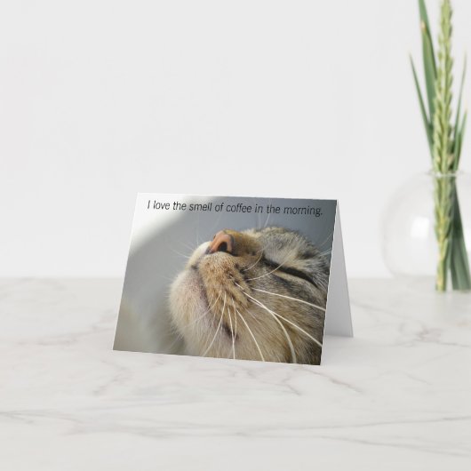 Liebe der Geruch des Kaffees in den Karte (Vorderseite)