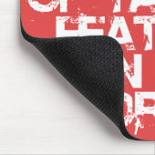 Liebe der Geruch des Teers u. der Federn am Mousepad (Ecke)