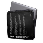 Liebe der Gewinner während Gedicht Poster schwarz Laptopschutzhülle (Vorderseite Links)