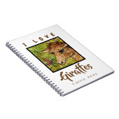 LIEBE der GEWUNDENES NOTIZBUCH-GIRAFFEN-I mit Notizblock (Rechte Seite)