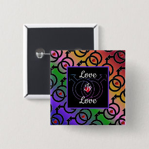 Liebe der gleichgeschlechtlichen Ehe ist der Regen Button