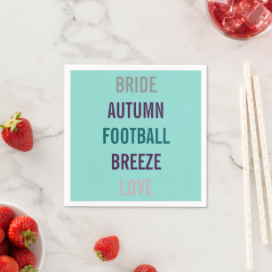 Liebe der Herbstbrücke fällt Aquamarines blaues Br Serviette