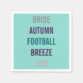Liebe der Herbstbrücke fällt Aquamarines blaues Br Serviette (Vorderseite)