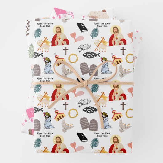 Liebe, der Herr, dein Gott, betet, Glaube Inspirat Geschenkpapier Set (Beispiel)