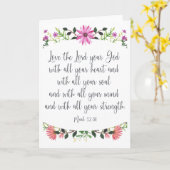 Liebe, der Herr, dein Gott, Karte (Gelbe Blume)