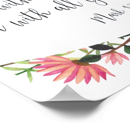 Liebe, der Herr, dein Gott, Poster (Ecke)