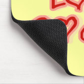 Liebe der Herz-I verfolgt T-Shirts und Geschenke Mousepad (Ecke)