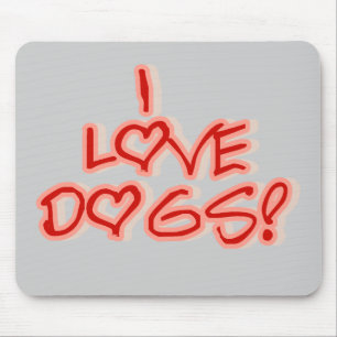Liebe der Herz-I verfolgt T-Shirts und Geschenke Mousepad