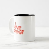 Liebe der Herz-I verfolgt T-Shirts und Geschenke Zweifarbige Tasse (Vorderseite Links)