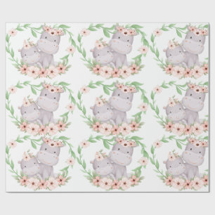Liebe der Hippo-Mütter Geschenkpapier
