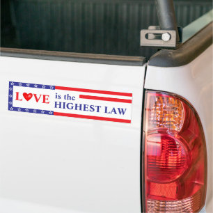 Liebe: Der Höchste Gesetz-Aufkleber Autoaufkleber
