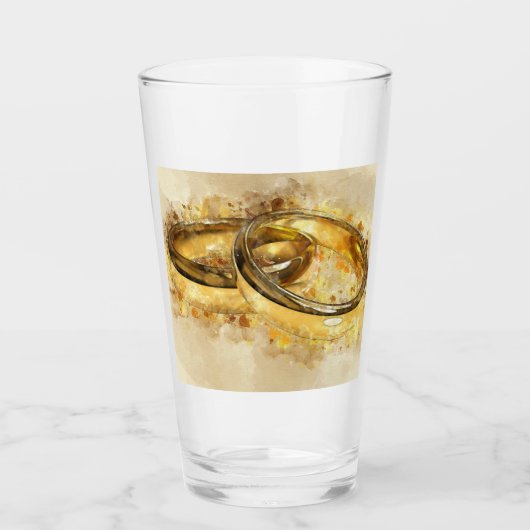 Liebe der Hochzeitsring-Ringe Romantisches Schicks Glas (Vorderseite)