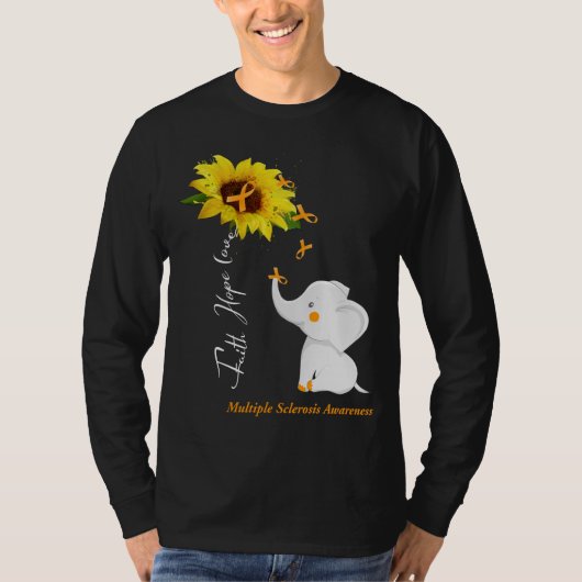 Liebe der Hoffnung des Glaubens Multiple Sklerose T-Shirt (Vorderseite)