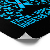 Liebe der Hoffnung Diabetes Poster (Ecke)