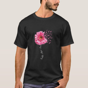 Liebe der Hoffnung Frauen Rosa Ribbon Daisy Blume T-Shirt