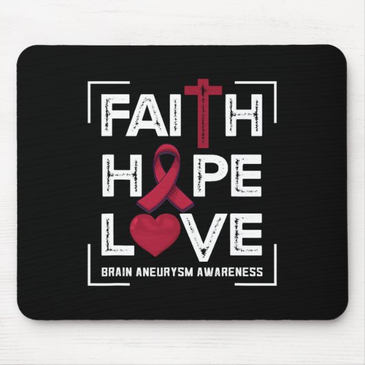 Liebe der Hoffnung Hirnaneurysma Bewusstsein 1 Mousepad (Vorne)