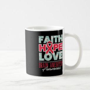Liebe der Hoffnung Hirnaneurysma Bewusstseinsbildu Kaffeetasse