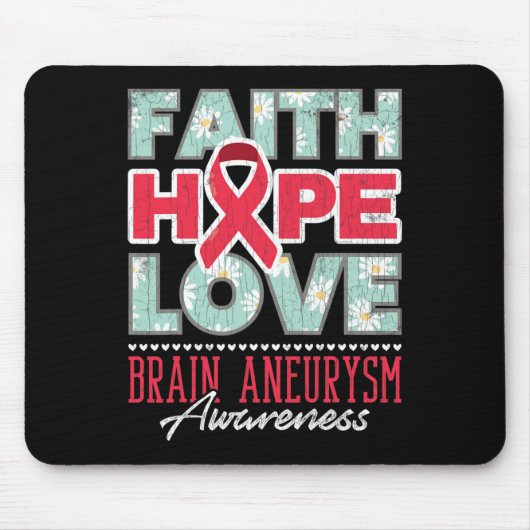 Liebe der Hoffnung Hirnaneurysma Bewusstseinsbildu Mousepad (Vorne)