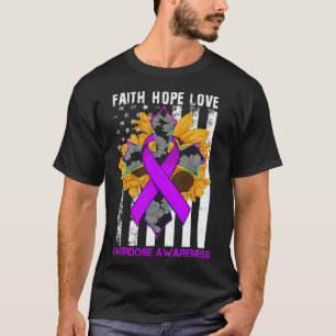 Liebe der Hoffnung Kreuz und Fahne Überdosierung B T-Shirt