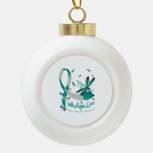 Liebe der Hoffnung Panik Keramik Kugel-Ornament (Vorderseite)