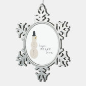 Liebe der Hoffnung Schneeflocken Zinn-Ornament (Rechts)