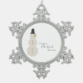 Liebe der Hoffnung Schneeflocken Zinn-Ornament (Vorderseite)