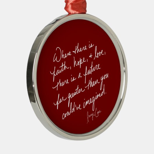 Liebe der Hoffnung, von Hand gescriptet Ornament Aus Metall (Rechts)