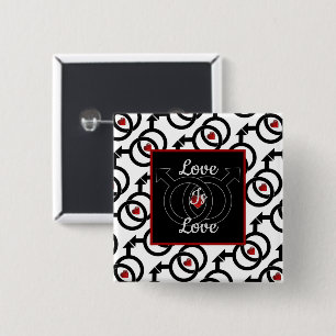 Liebe der Homosexuellen ist der Knopf am Liebe Button