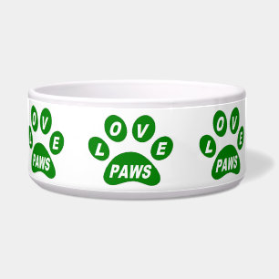 Liebe der Hunde auf Paws grün Napf