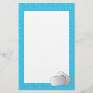 Liebe der Hunde-Tags (blau) Briefpapier