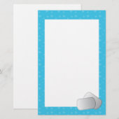 Liebe der Hunde-Tags (blau) Briefpapier (Vorne/Hinten)