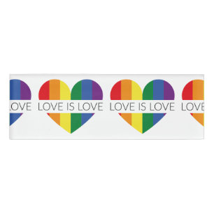 Liebe der Illustration LGBT ist Liebe Namenschild