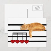 Liebe der Katze Postkarte (Vorne/Hinten)