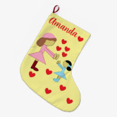 Liebe der Kinder: Großer Weihnachtsstrumpf (Vorderansicht (hängend))