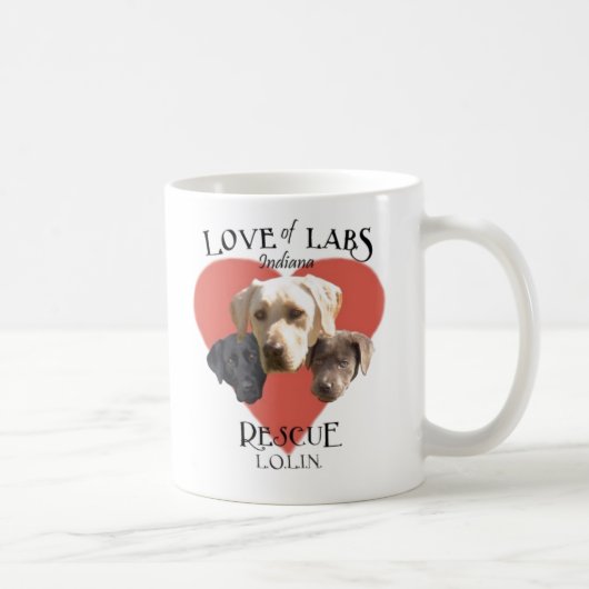 Liebe der Labradore, Indiana Kaffeetasse (Rechts)