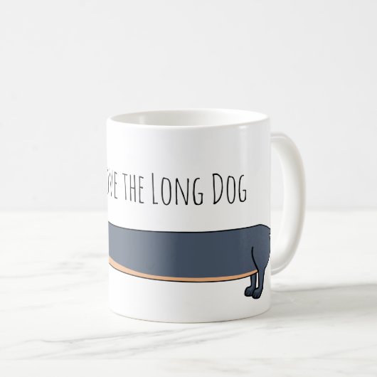 Liebe der lange Hund - Dackel Tasse (VorderseiteRechts)