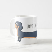 Liebe der lange Hund - Dackel Tasse (Vorderseite Links)