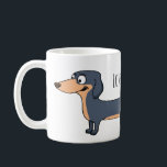 Liebe der lange Hund - Dackel Tasse<br><div class="desc">Niedliche digital gezeichnet Dackel. Liebe der Lange Hund.</div>