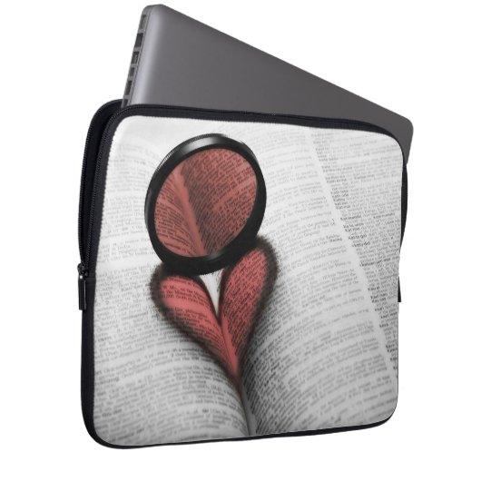 Liebe der Lesung Laptopschutzhülle (Vorne Rechts)