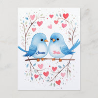 Liebe der Lovebirds: Personalisierte Valentintagsk