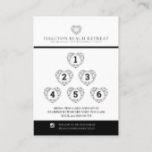 Liebe der Loyalität Werbeaktion 7. Besuch 20% Schw Visitenkarte (Rückseite)