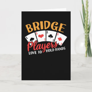 Liebe der lustigen Bridge-Spieler, Hände zu halten Karte