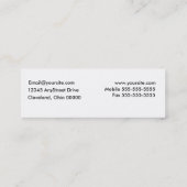 Liebe der Malerei-Geschäfts-Karte (dünn) Mini Visitenkarte (Rückseite)