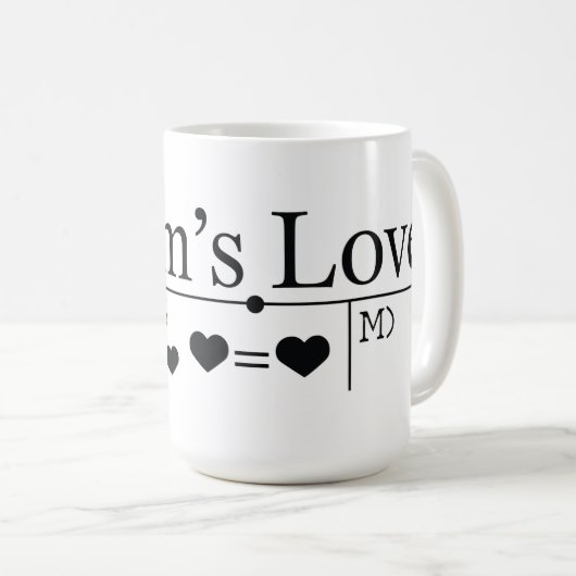 Liebe der Mama Formel 02 Kaffeetasse (VorderseiteRechts)